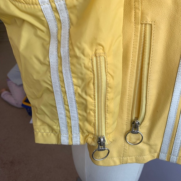 Wilson’s Maxima Mustard Yellow Leather Jacket Sz L - Picture 5 of 13